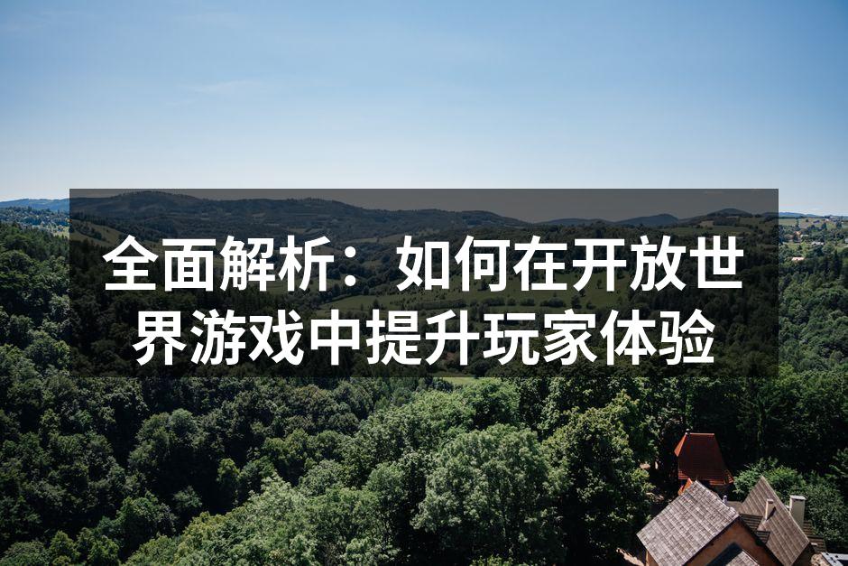 全面解析：如何在开放世界游戏中提升玩家体验
